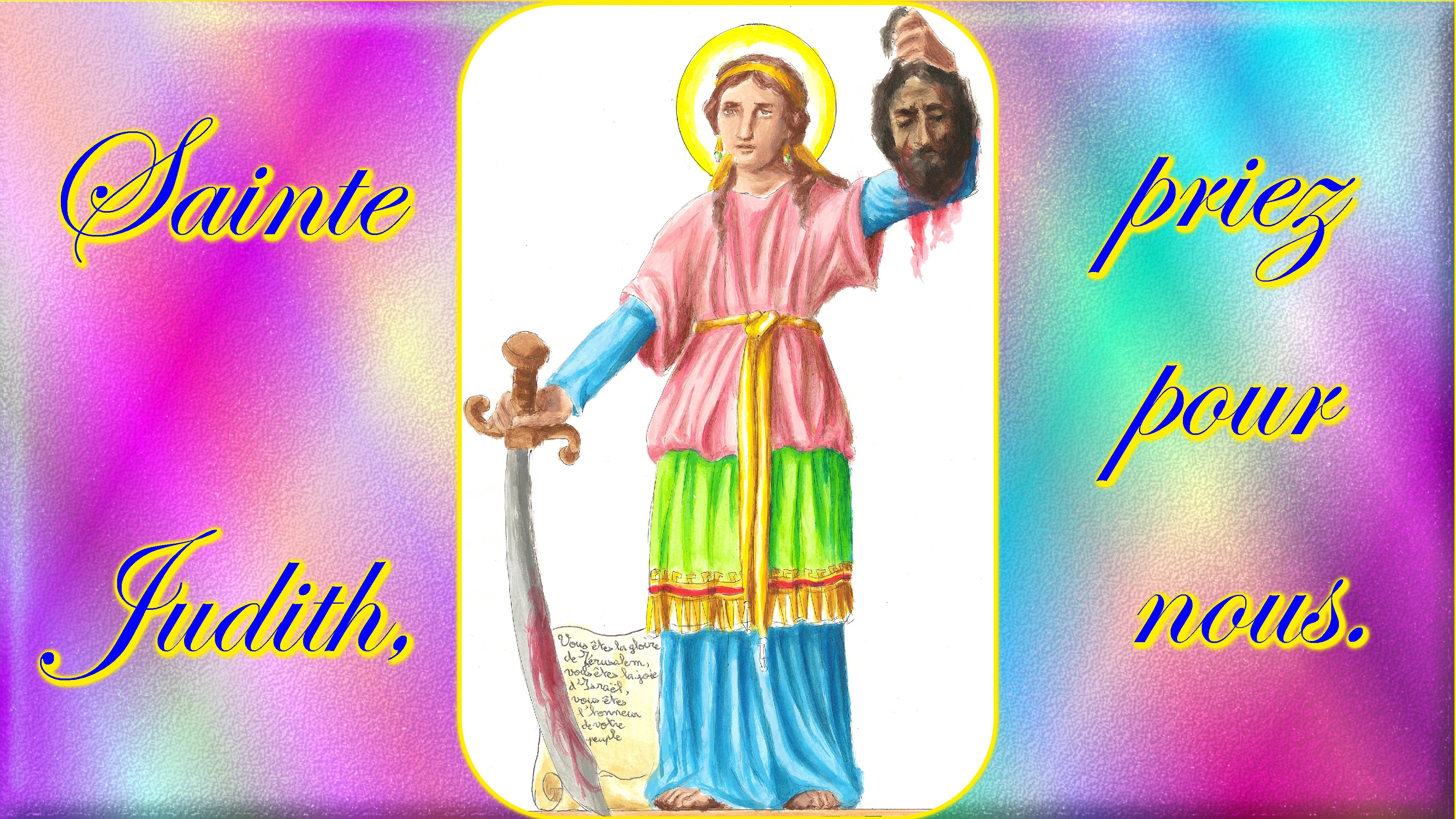 CALENDRIER CATHOLIQUE 2019 (Cantiques, Prières & Images) - Page 10 Ste-judith-569b4f6